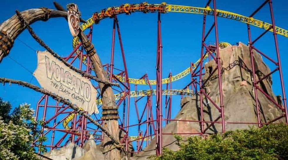 Entrance of Volcano The Blast Coaster at Kings Dominion