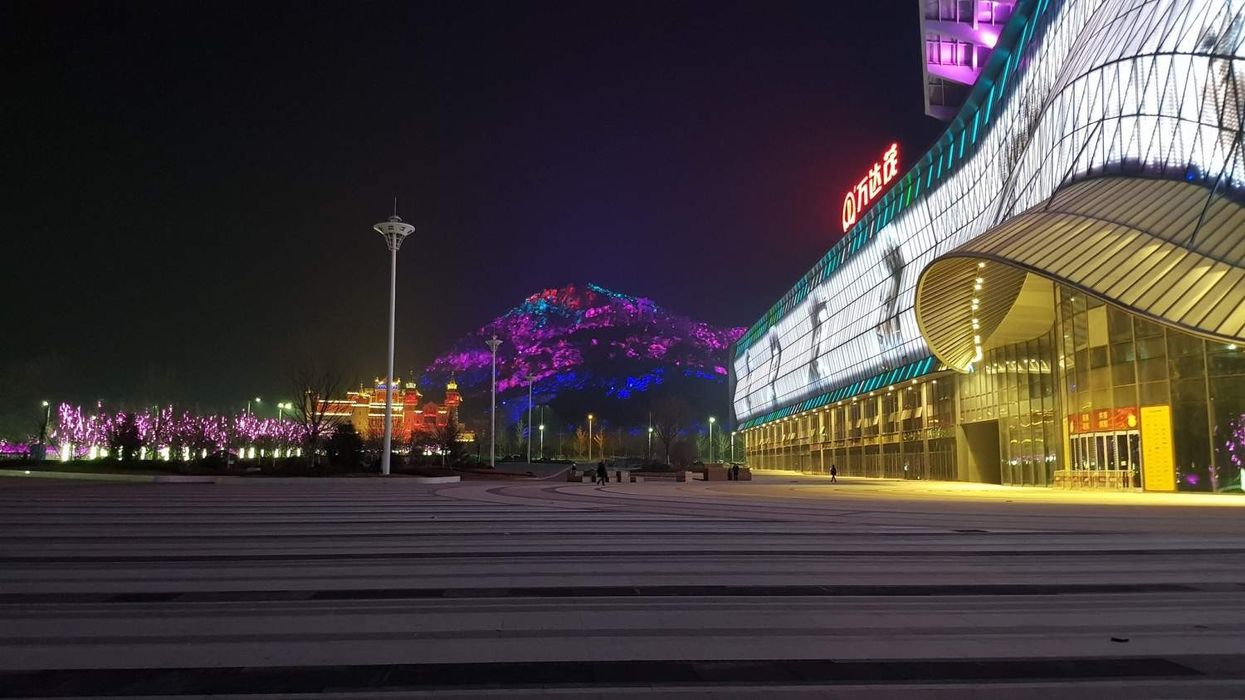 entrance oriental movie metropolis qingdao