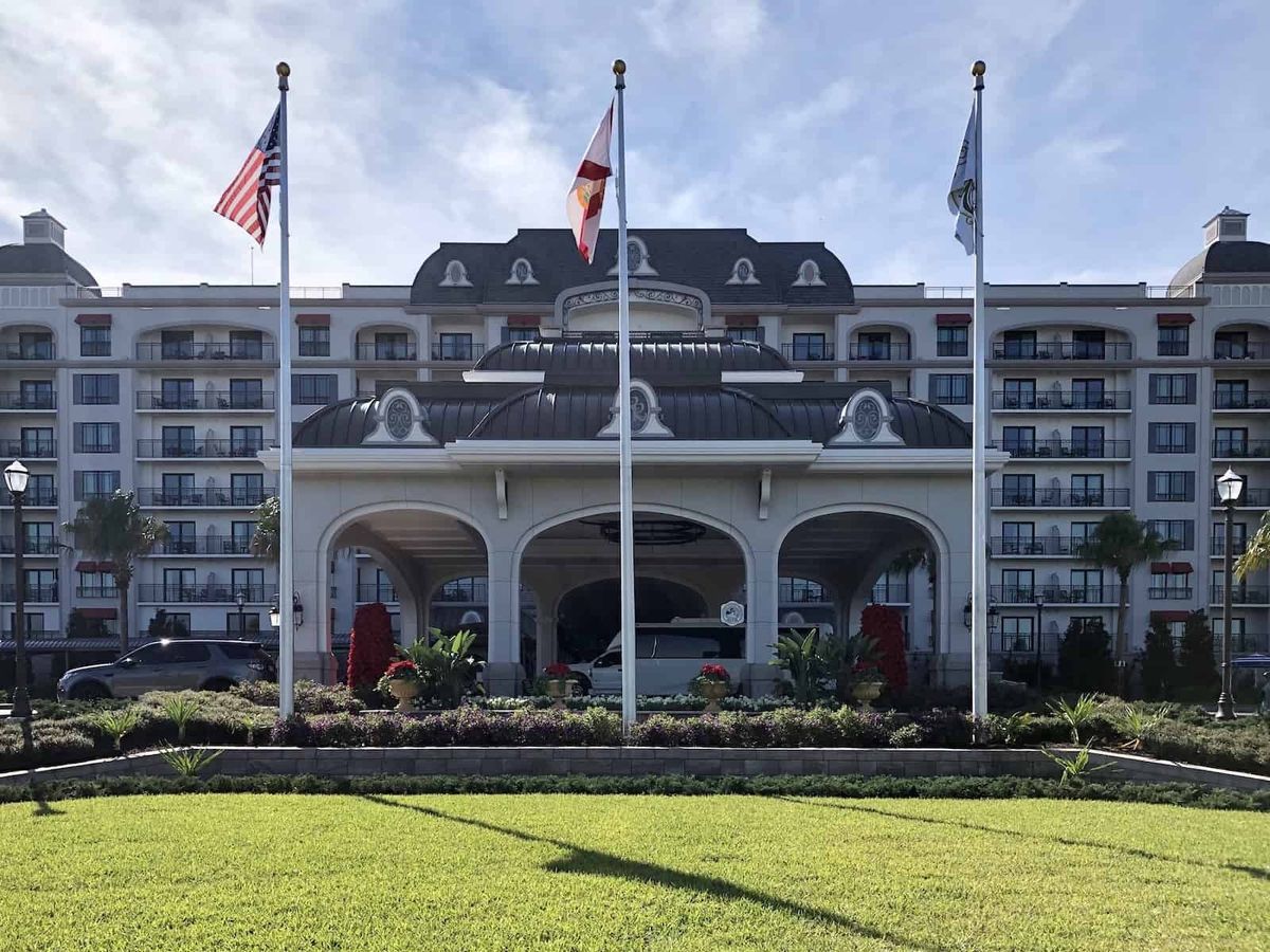 entry portico at the newest Disney Vacation Club, Riviera Resort