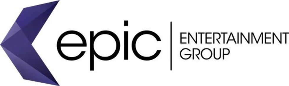Epic Entertainment Group logo with a purple geometric design on the left.