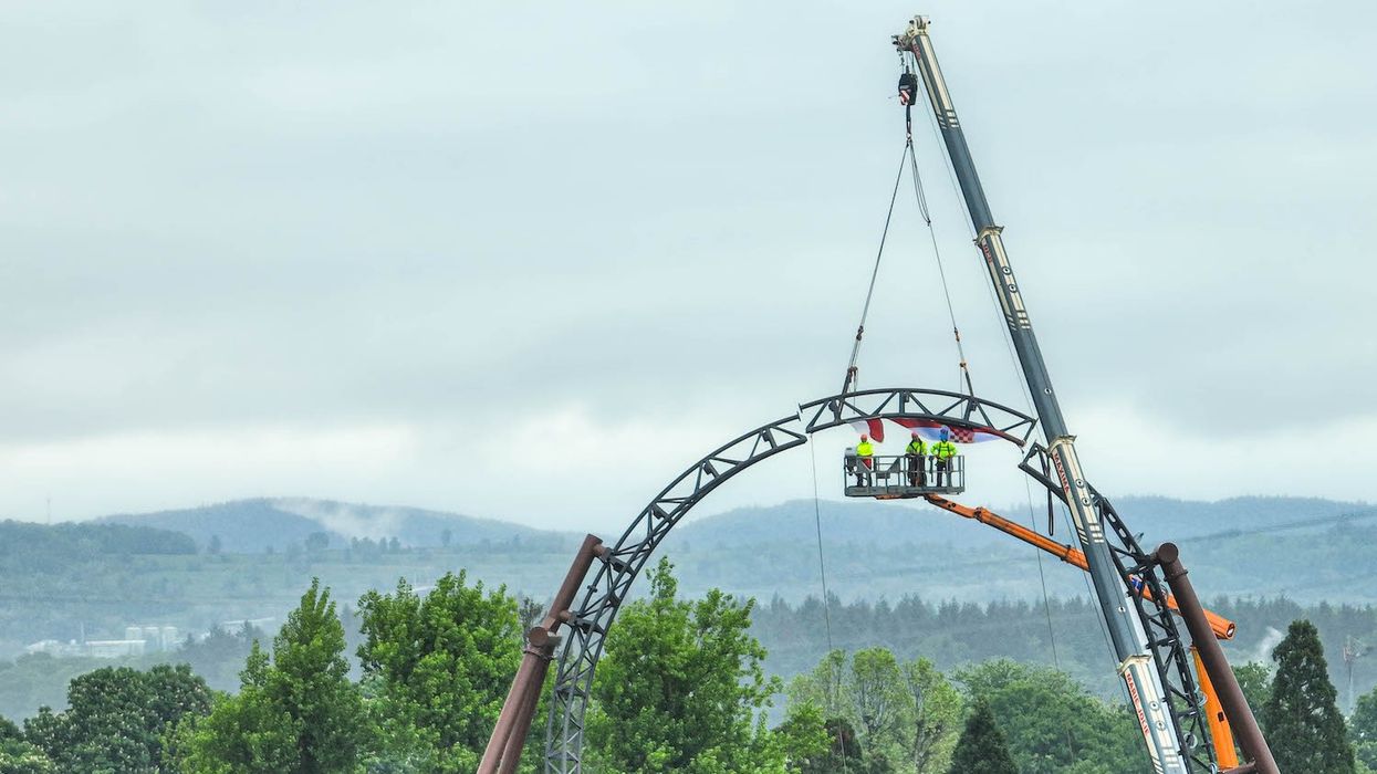 europa-park coaster track installation