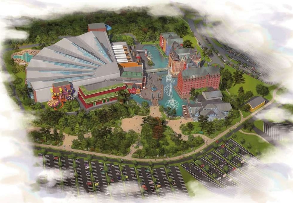 Europa-Park Rulantica rendering birds eye perspective