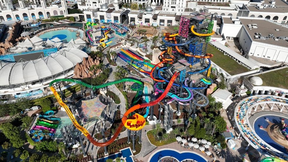 Europe's Tallest Water Slide Tower at The Land of Legends