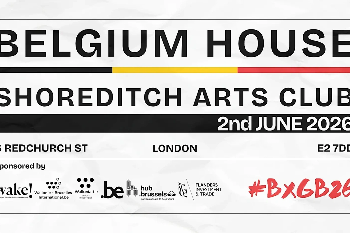 Event poster: Belgium House at Shoreditch Arts Club, London, 2nd June 2026.