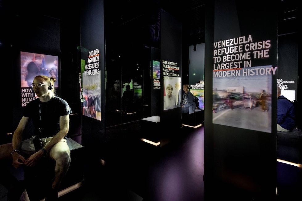 exhibit at FLUGT refugee museum