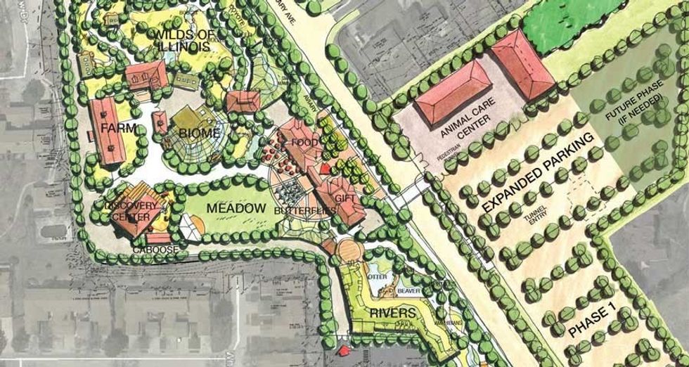 expanded parking at Cosley Zoo