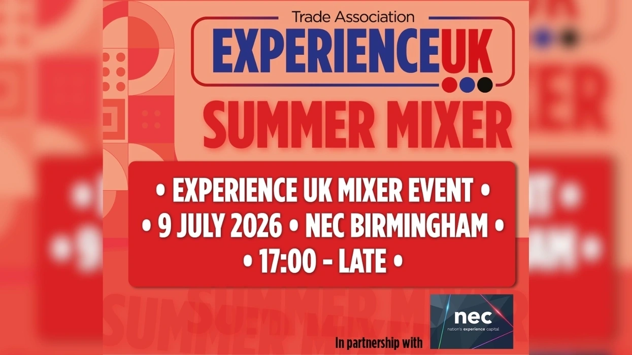 Experience UK Summer Mixer event on July 9, 2026, at NEC Birmingham, 5 PM till late.