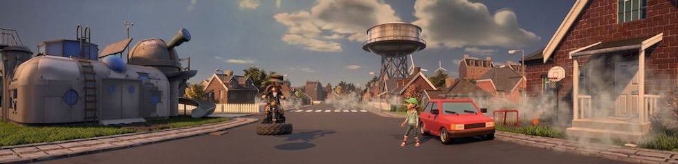 Experimentarium interactive film theatre red car