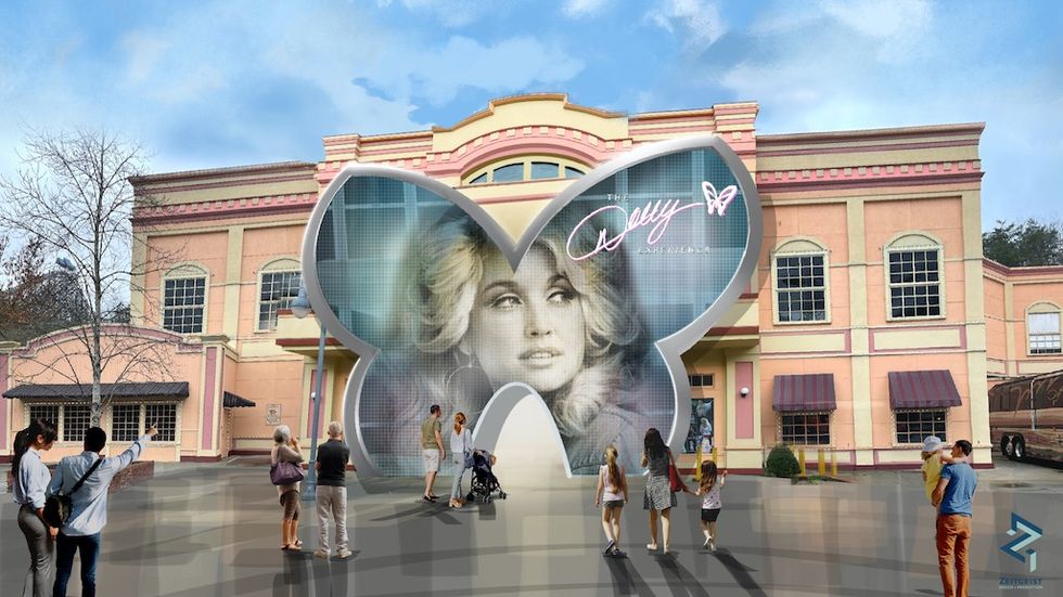 Exterior concept for The Dolly Parton Experience, Dollywood, Pigeon Forge, Tennessee
