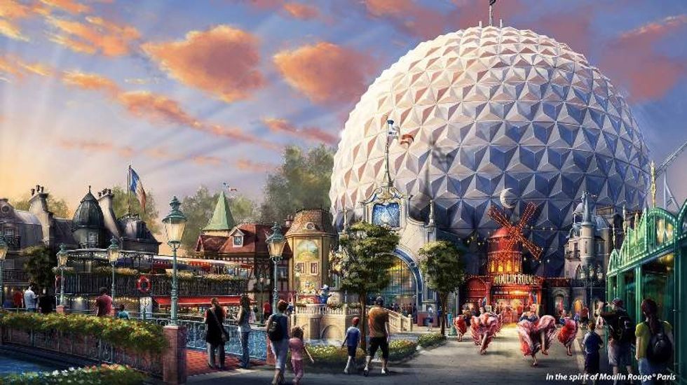 exterior moulin rouge inspired eurosat cancan coaster europa park