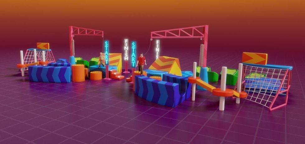 Extreme Engineering parkour around cgi