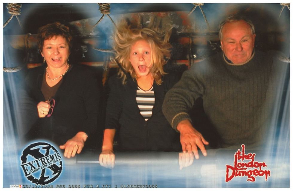 Extremis takes a photo of its riders, just before the drop (Photo by Farmer Attraction Development)