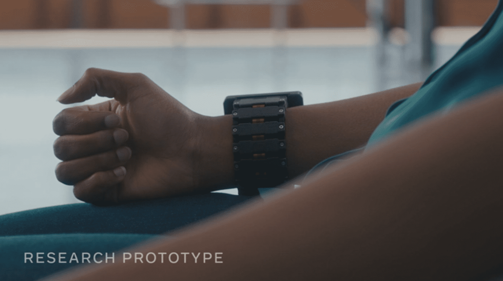 facebook wearable wristband AR