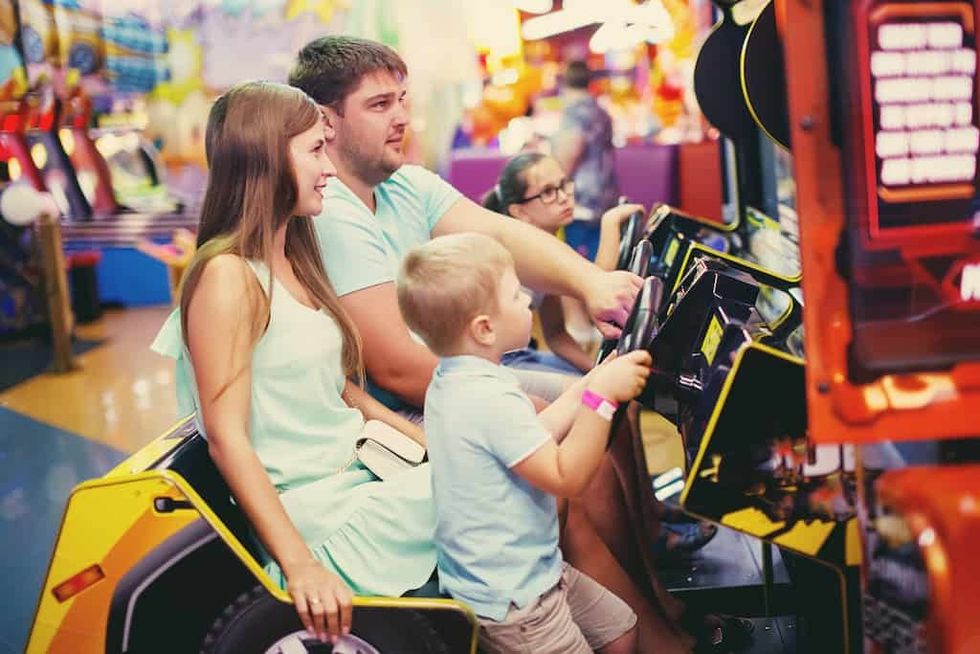 family-at-arcade