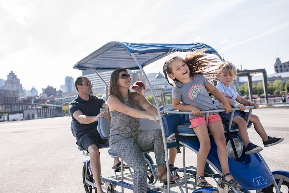 Family bike tour Old Port Montreal