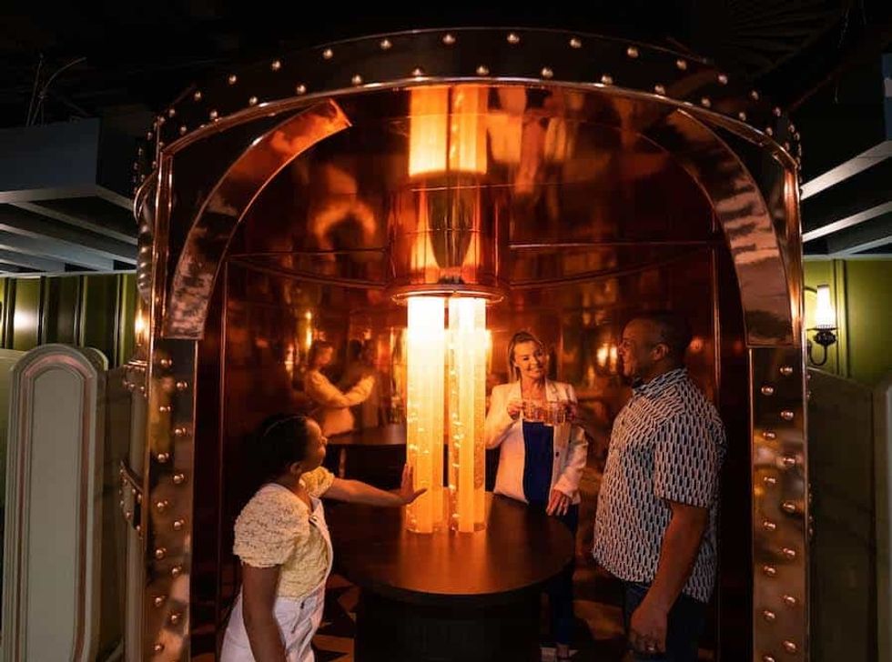 family enjoying Butterbeer
