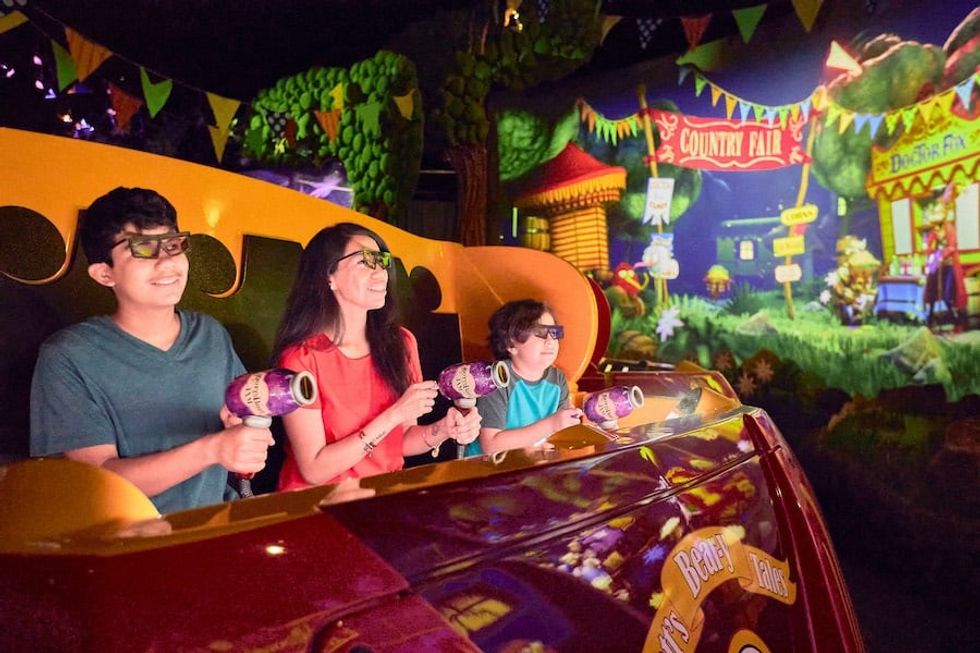 Family riding Knott's Bear-y Tales most missed theme park attractions