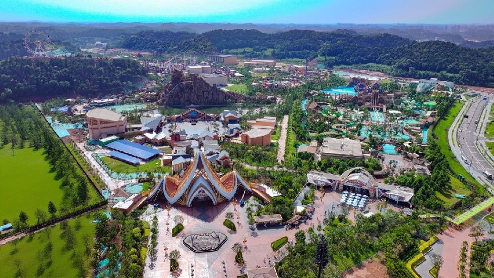 Fantawild Oriental Legend Ziyang aerial view