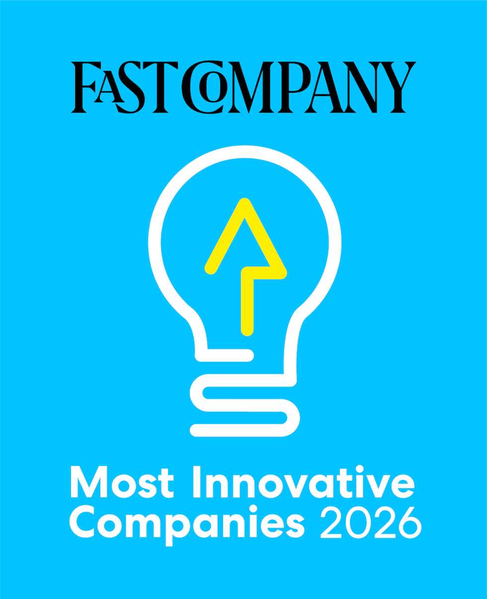 Fast Company logo with "Most Innovative Companies 2026" and a lightbulb graphic.