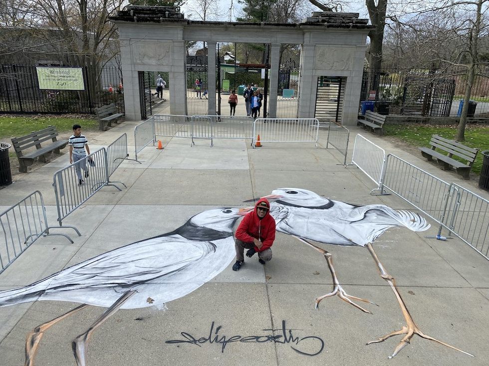 Felipe Ortiz artwork at the Franklin Park Zoo