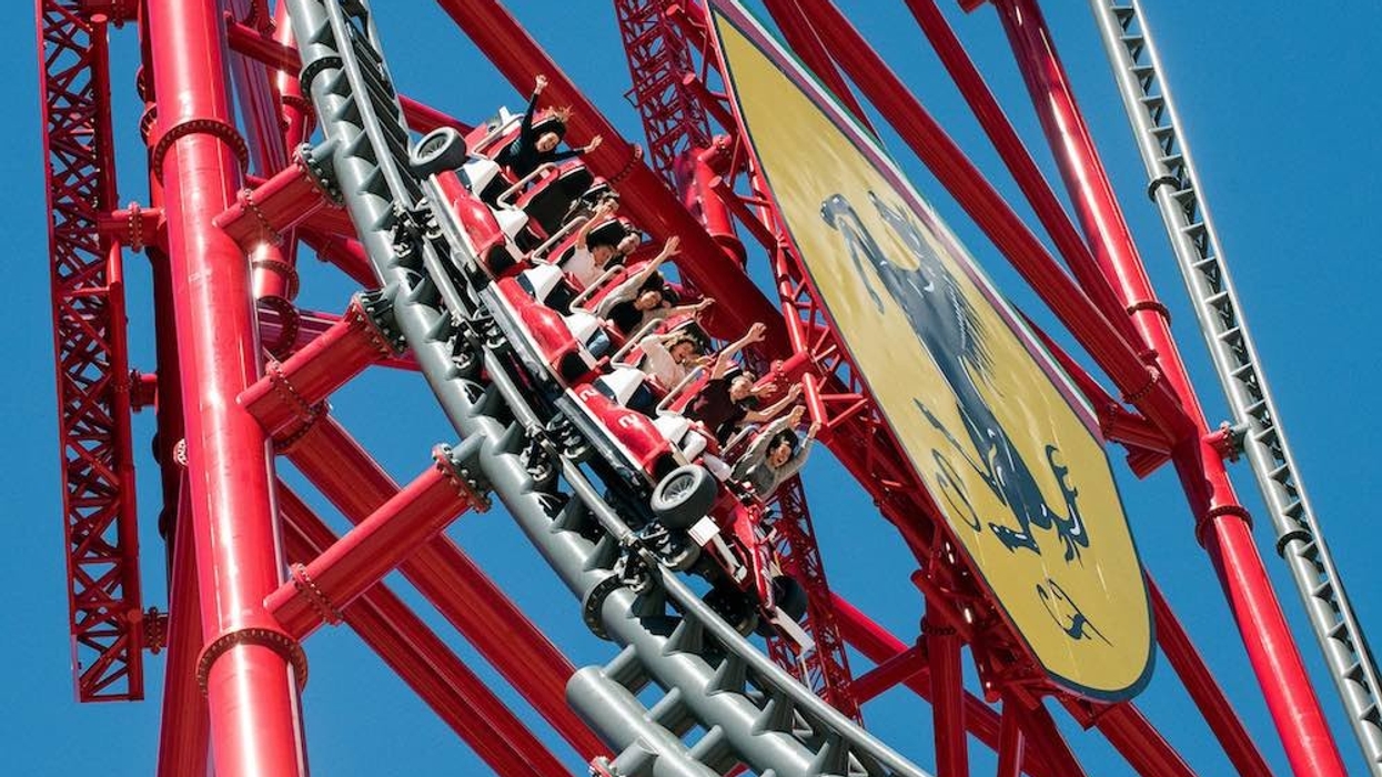 ferrari land red force roller coaster at portaventura world