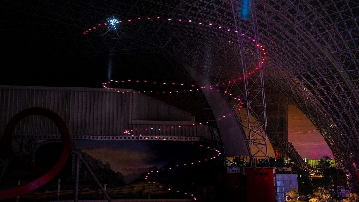 ferrari world abu dhabi drone show