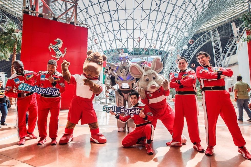 ferrari world abu dhabi with Titan