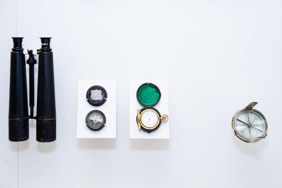 Field Glasses, Barometer and Compasses, David Livingstone Birthplace Museum