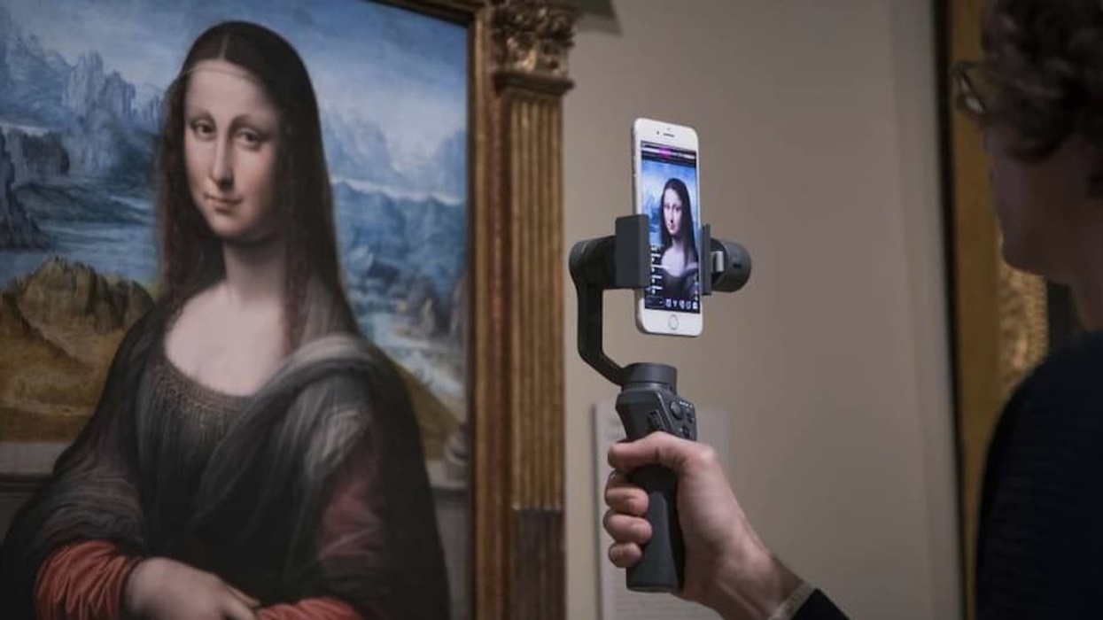 Filming for social media at the Prado