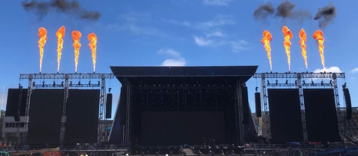 Flame_systems testing in Ireland for Westlife European Tour