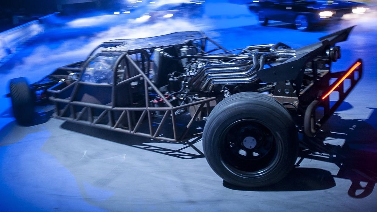 Flip car in action at Movie World stunt show by SEP