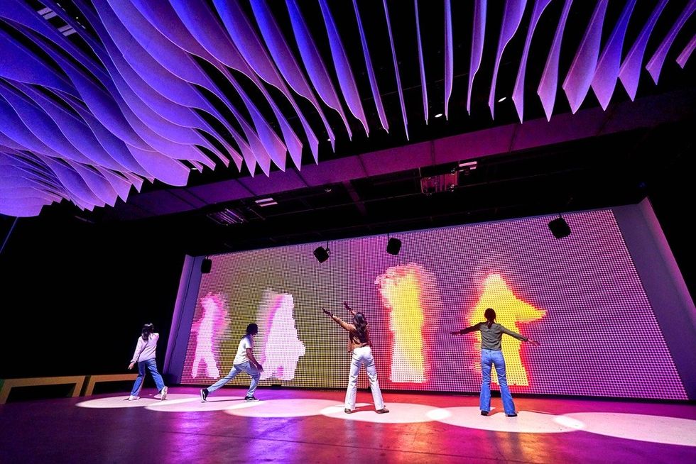 Flip Dot exhibit at Prototype: The Experimental Museum