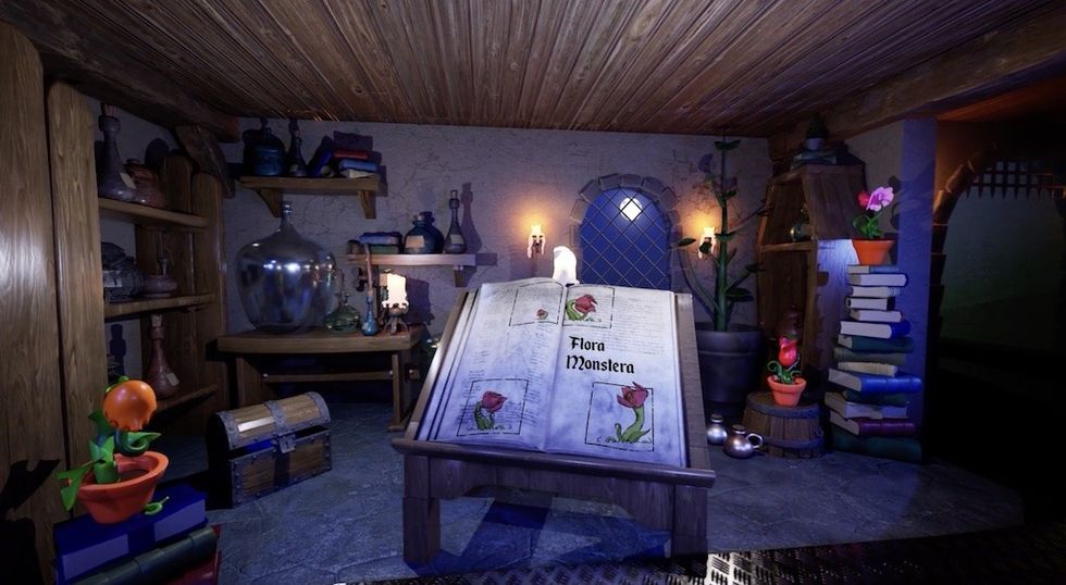 Flora-Monstera-scene-JOra-Vision-smurf-dark-ride