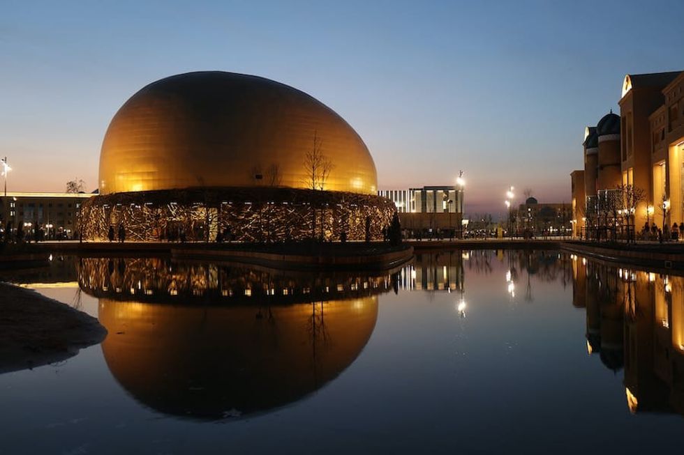 Flying over Kazakhstan