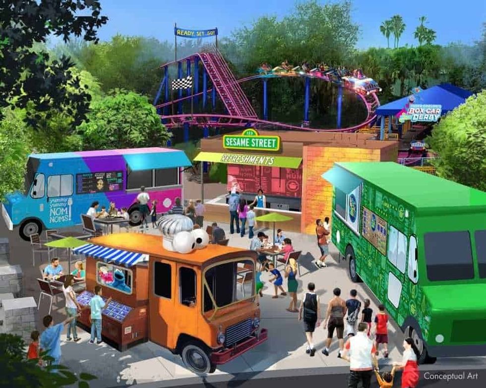 Food Trucks area concept at Sesame Street Land at SeaWorld Orlando