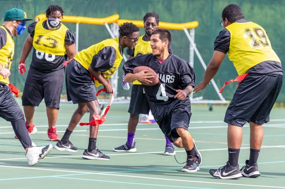 football at Morgan's Wonderland Sports