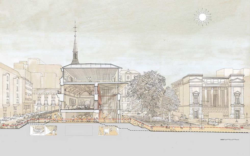 Foster designs historic Hall of Realms (Salón de Reinos) the Museo del Prado campus in Madrid