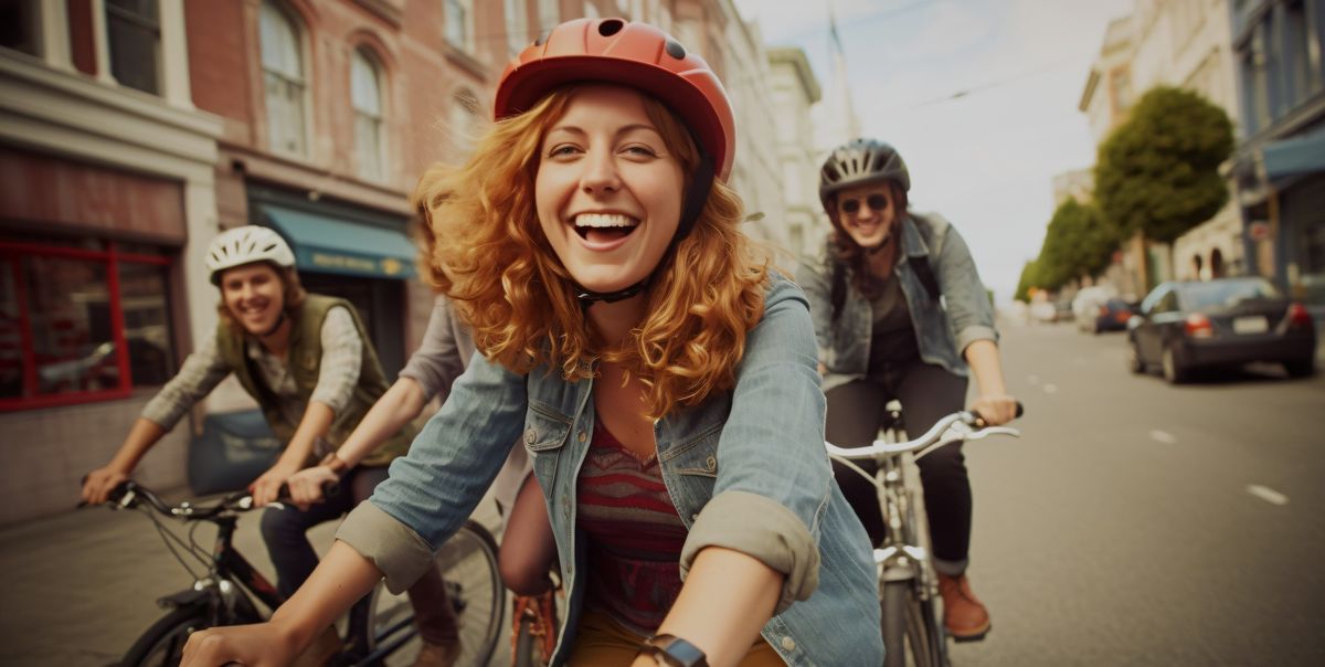 Friends-on-city-bike-tour