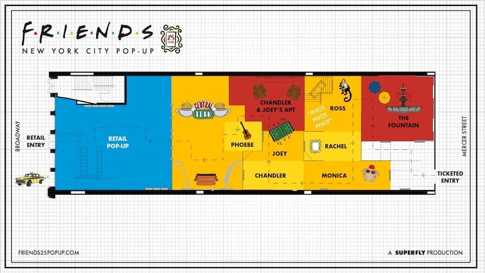 Friends pop-up experience Layout