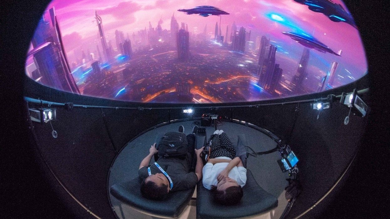 Fulldome.pro booth at IAAPA 2019.