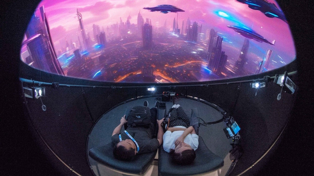 Fulldome.pro booth at IAAPA 2019.