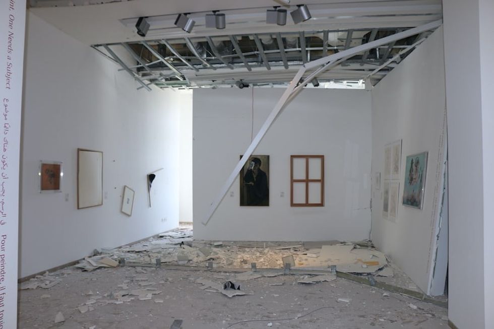 Gallery after the Beirut blast zeina arida