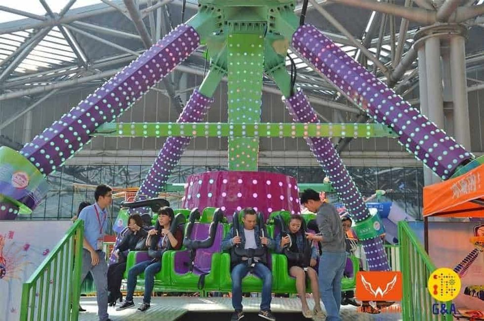 Games and Amusement Fair 2018 Attendees on ride
