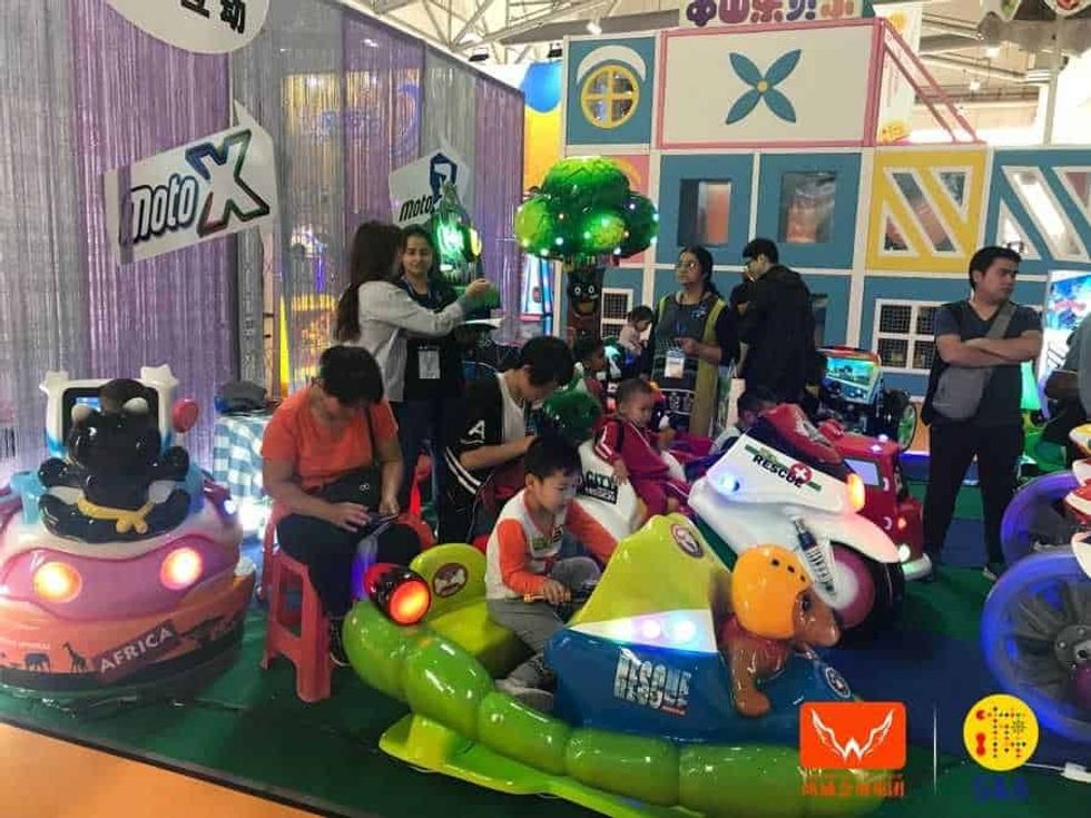Games and Amusement Fair 2018 Children trying out rides