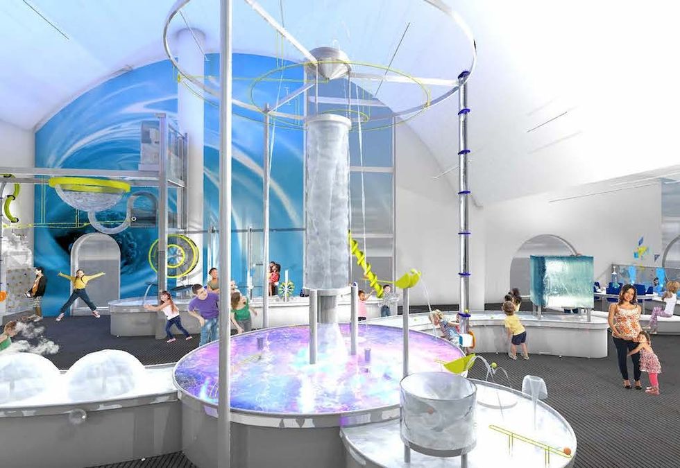 Giant vortex in the museum's flow zone