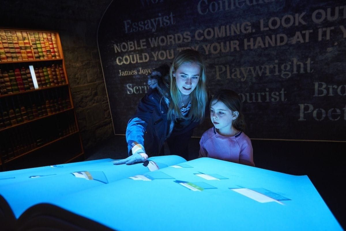 girl and mother at epic irish emigration museum