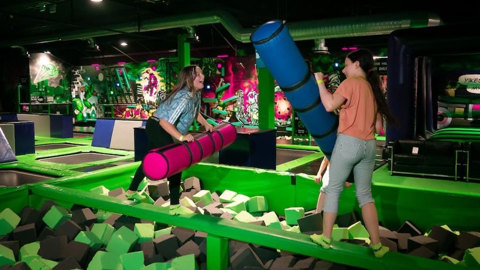 girls playing at Flip Out