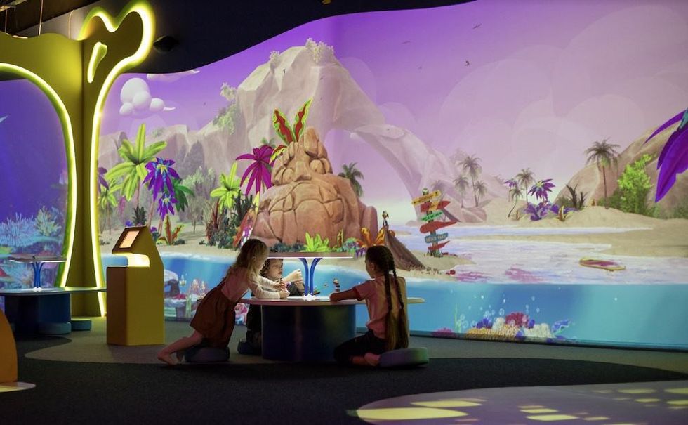 girls playing at Hello Park