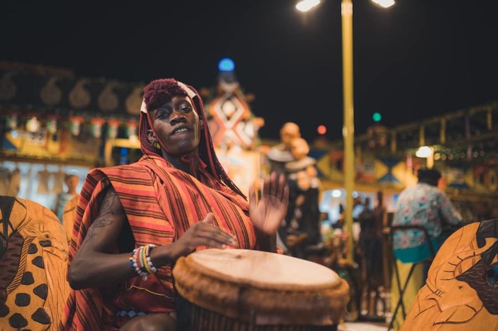 Global Village drummer