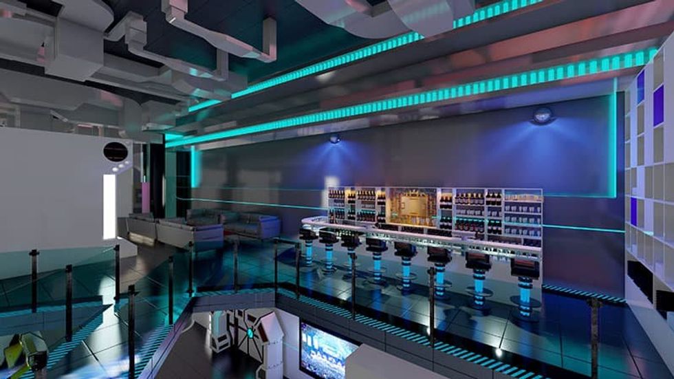 Glytch esports stadium interactive arena LBE bar